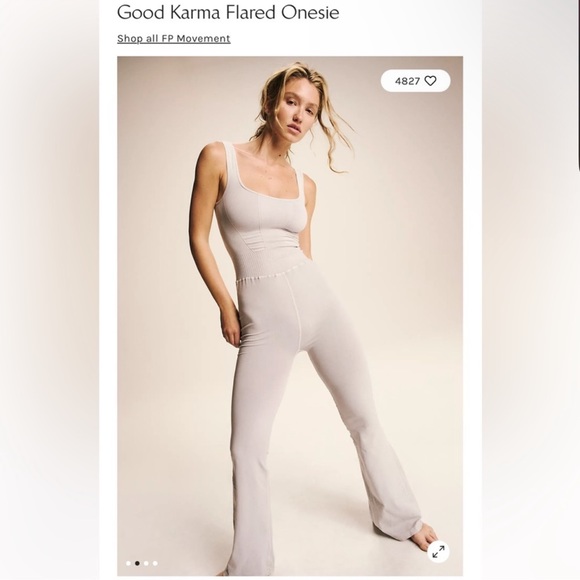 Free People FP Movement Good Karma Flared Onesie
Ice Grey XS/S - Picture 3 of 6